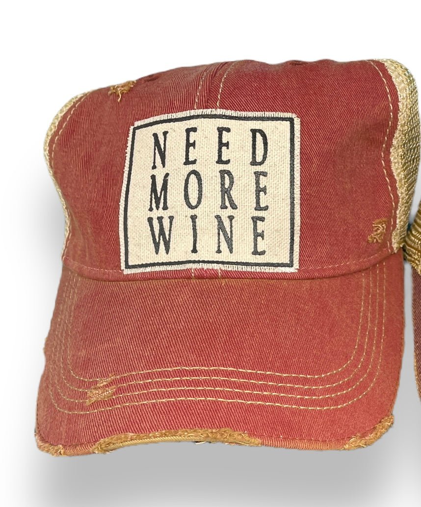 “Need More Wine” or “Let’s Drink Wine & Judge People” Wine Themed Caps - Wander Together Outfitters