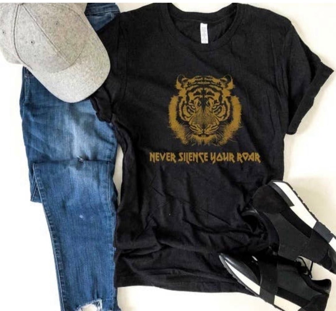 "Never Silence Your Roar" T-Shirt - Wander Together Outfitters