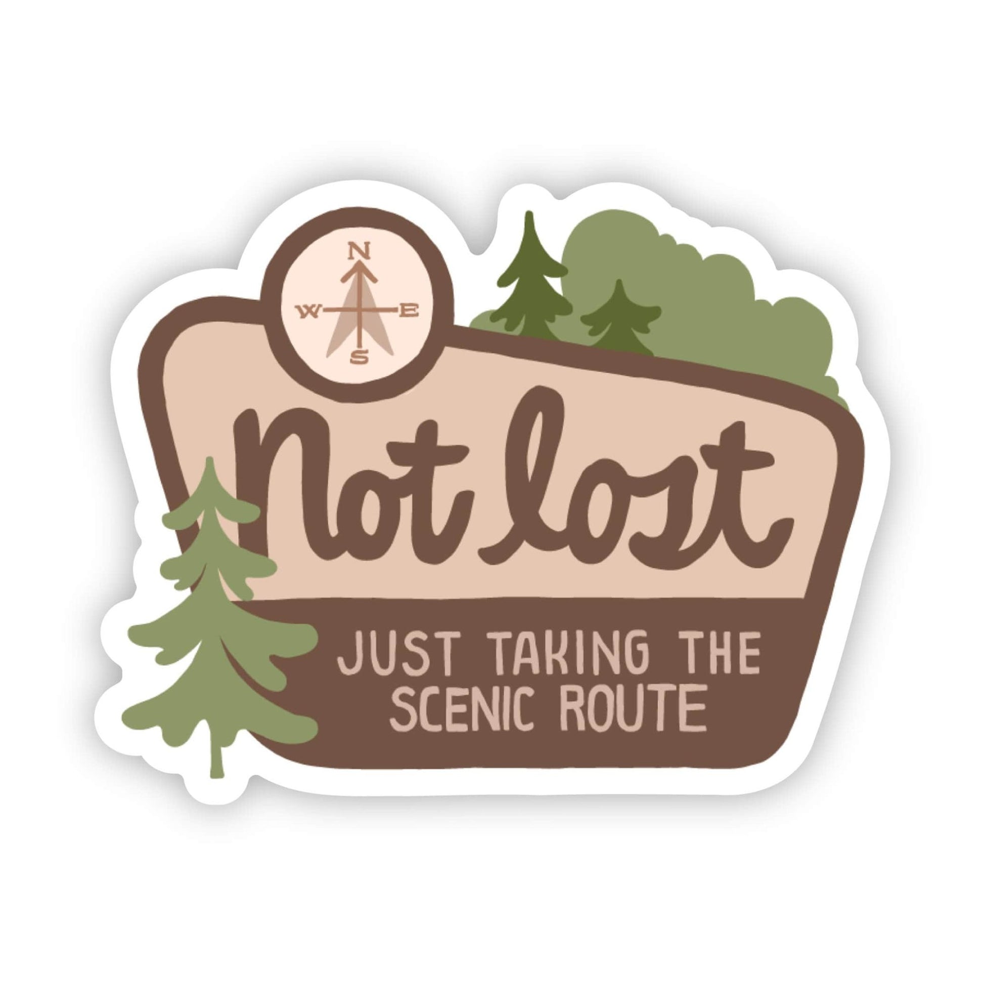 "Not Lost, Just Taking The Scenic Route" Sticker - Wander Together Outfitters
