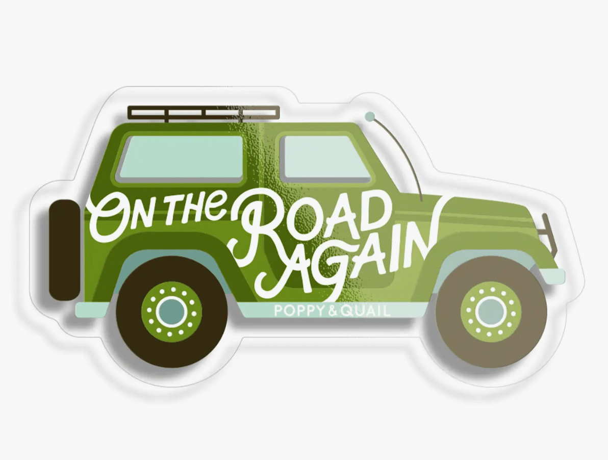 "On The Road Again" Jeep Sticker Decal - Wander Together Outfitters