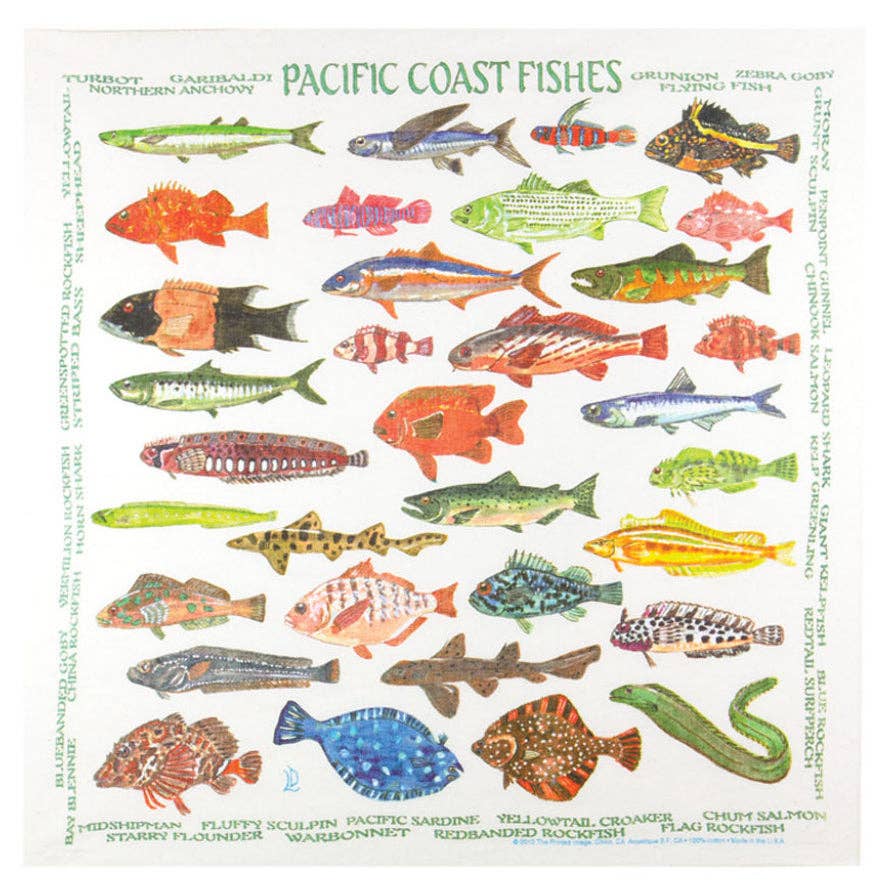 Pacific Coast Fishes Bandana - Wander Together Outfitters