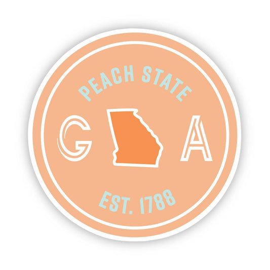 Peach State Georgia Sticker - Wander Together Outfitters