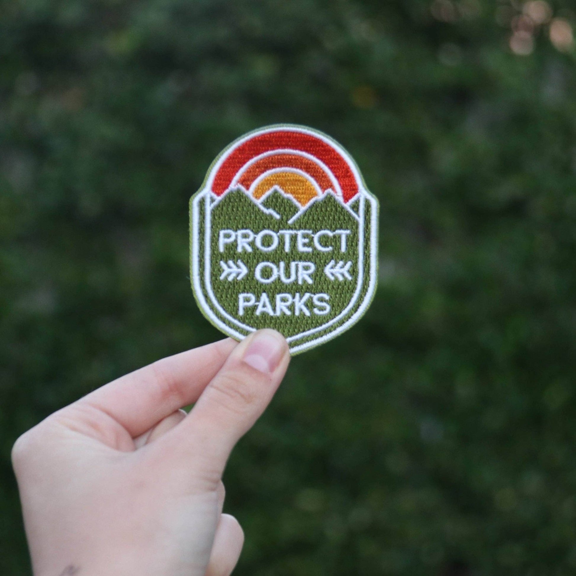 "Protect Our Parks" Iron On Embroidered Patch - Wander Together Outfitters