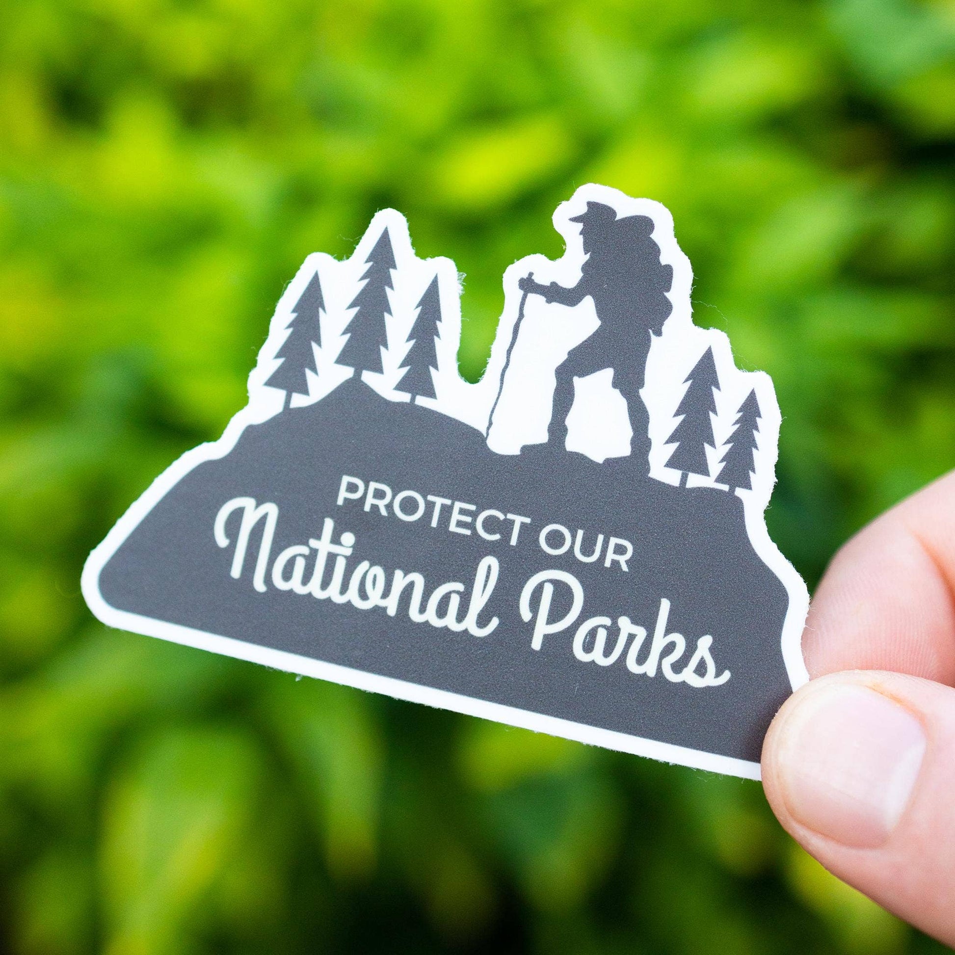 “Protect the National Parks” Hiking Vinyl Sticker - Wander Together Outfitters