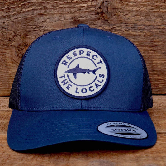 "Respect the Locals" (Shark) Hat (CLEARANCE) - Wander Together Outfitters