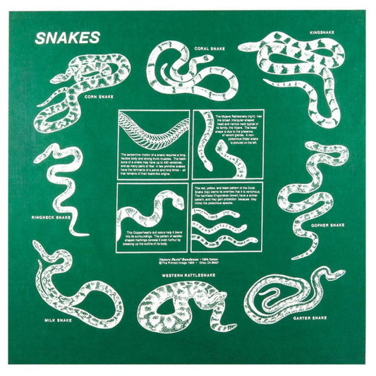 Snakes Identification Printed Image Bandanna - Wander Together Outfitters
