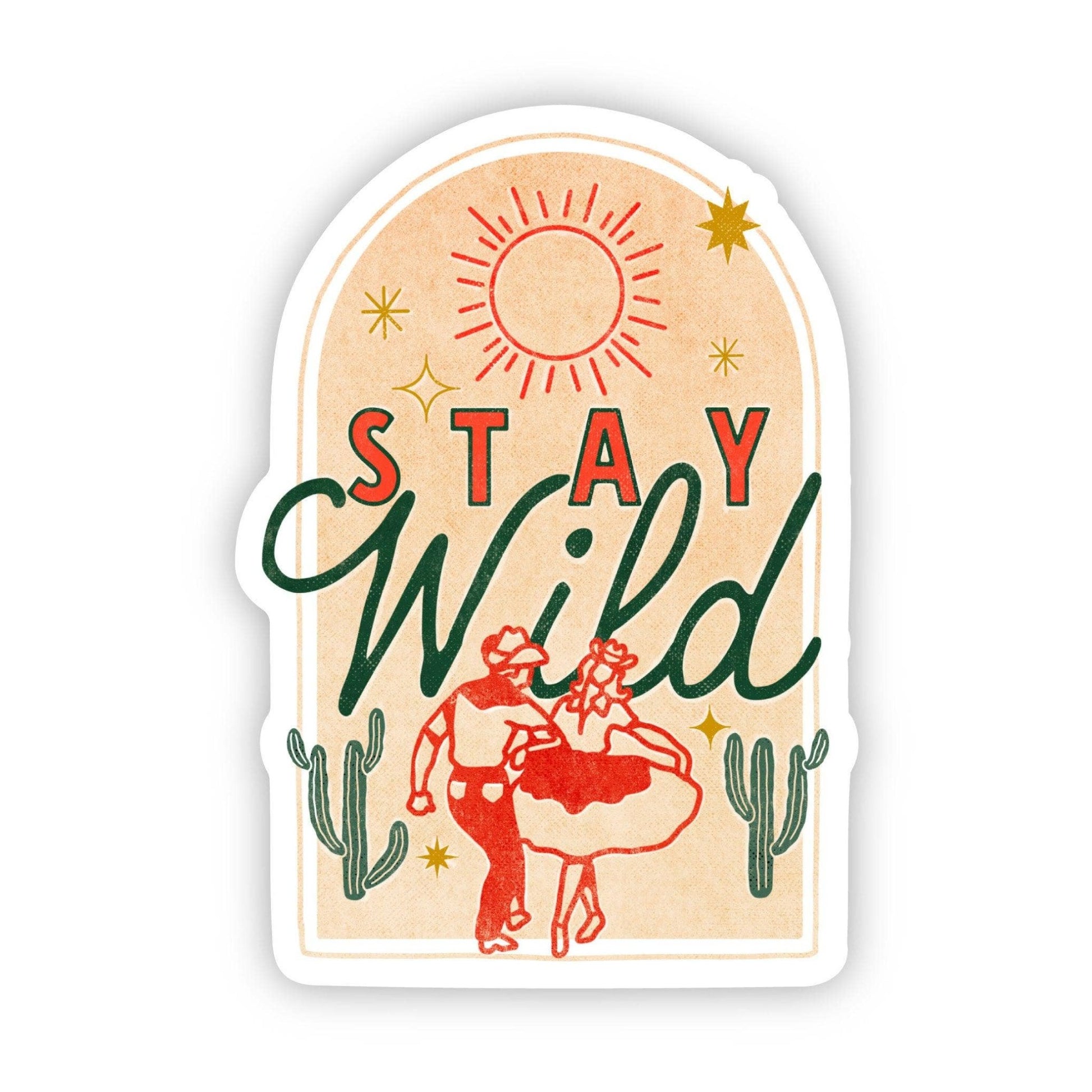 Stay Wild Cowboy Dance Sticker - Wander Together Outfitters