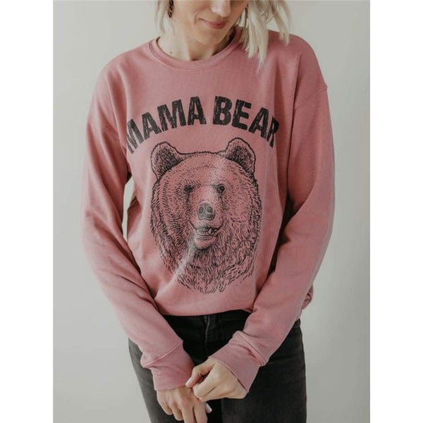 "Mama Bear" Pink Sweatshirt (CLEARANCE)