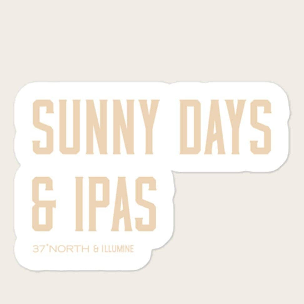 "Sunny Days & IPA's" Sticker - Wander Together Outfitters