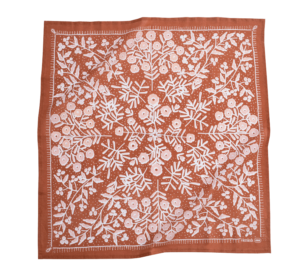 Terra Copper Floral Bandana No. 58 - Wander Together Outfitters