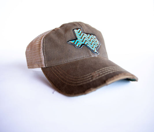 Texas Chevron Print Cap (Choice of Colors) - Wander Together Outfitters