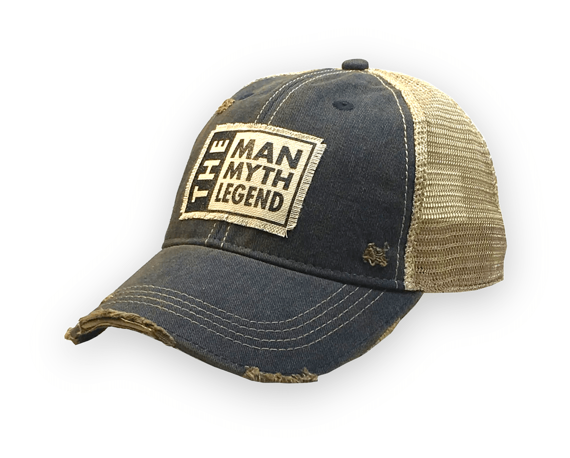 "The Man The Myth The Legend" Distressed Trucker Cap (CLEARANCE) - Wander Together Outfitters