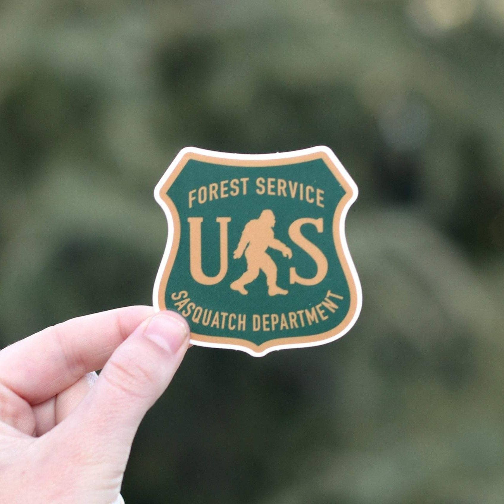 "US Forest Service, Sasquatch Department" Bigfoot Sticker - Wander Together Outfitters