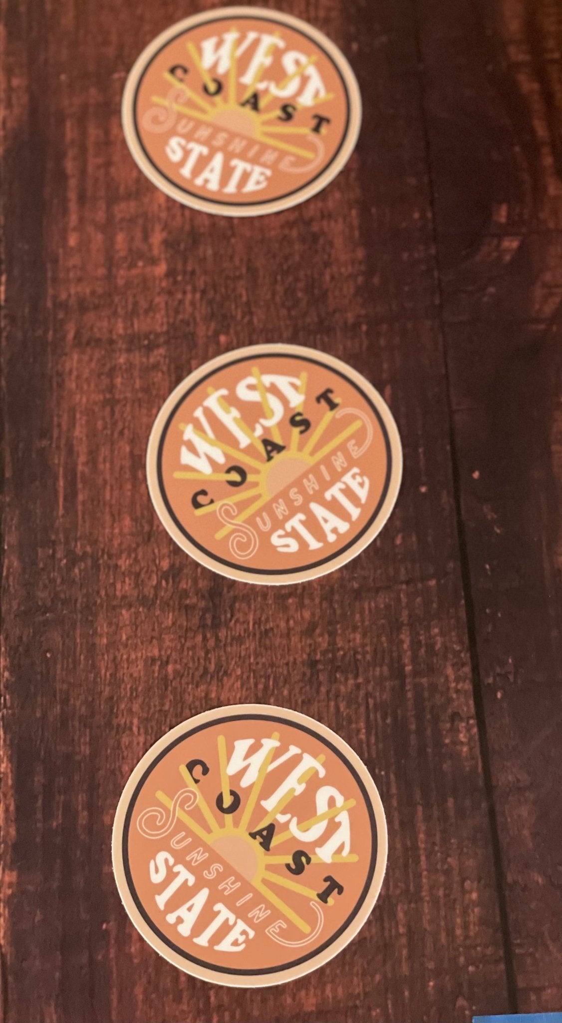 "West Coast Sunshine State "Circle Sticker (CLEARANCE) - Wander Together Outfitters
