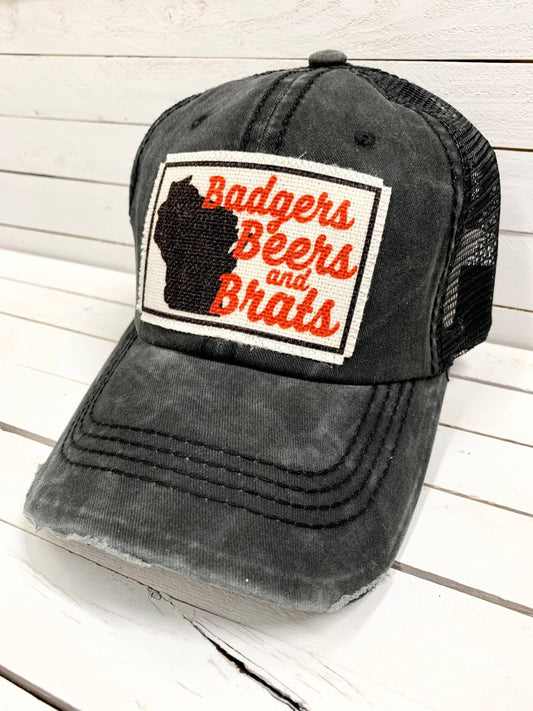 Wisconsin Caps Collection: "Badgers & Beer" and "You Betcha!" Unisex Trucker Caps - Wander Together Outfitters