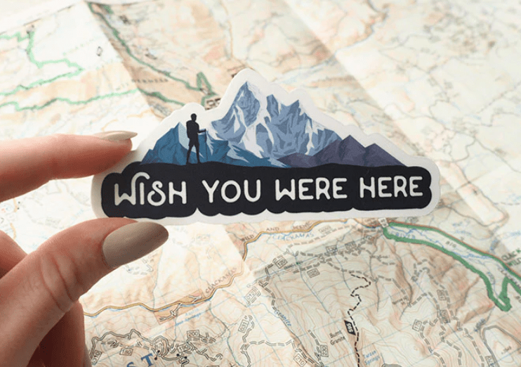 “Wish You Were Here” Sticker - Wander Together Outfitters