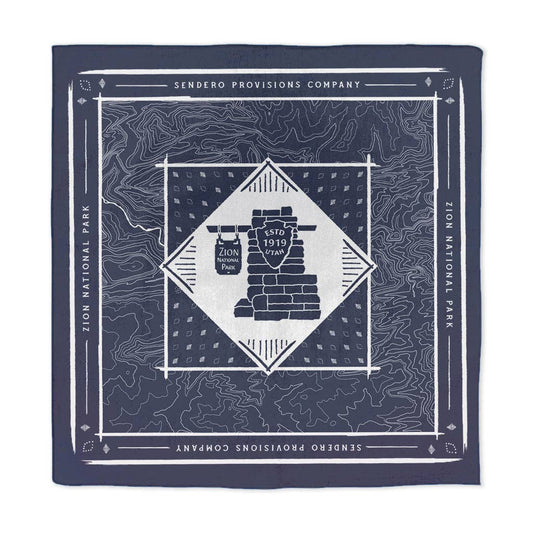 Zion National Park Topo Bandana - Wander Together Outfitters